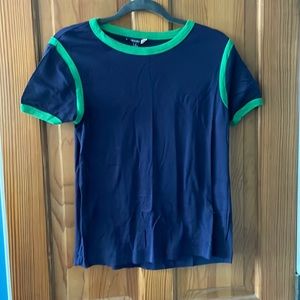 Navy Blue and Kelly Green T-shirt.